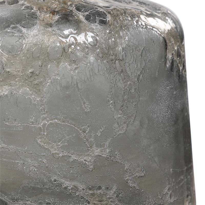 Uttermost Storm Contemporary Iron and Glass Bottles in Silver (Set of 2)