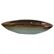 Uttermost Iroquois Transitional Earthenware Bowl in Mint Green/Chocolate Brown