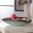 Uttermost Iroquois Transitional Earthenware Bowl in Mint Green/Chocolate Brown