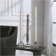 Uttermost Makira Ceramic Crystal and Iron Sculptures in White/Black (Set of 3)