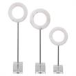 Uttermost Coin Toss Marble Crystal and Iron Rings in White (Set of 3)