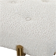 Uttermost Olivier Contemporary Fabric and Stainless Steel Bench in White