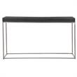 Uttermost Jase Contemporary Wood and Metal Console Table in Black/Silver