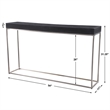Uttermost Jase Contemporary Wood and Metal Console Table in Black/Silver