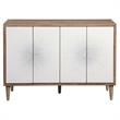 Uttermost Dani 4-Door Contemporary Wood Cabinet in White/Woodtone
