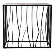 Uttermost Reed Transitional Metal and Stone Console Table in Black/Brown