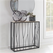 Uttermost Reed Transitional Metal and Stone Console Table in Black/Brown
