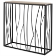 Uttermost Reed Transitional Metal and Stone Console Table in Black/Brown