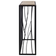 Uttermost Reed Transitional Metal and Stone Console Table in Black/Brown