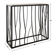 Uttermost Reed Transitional Metal and Stone Console Table in Black/Brown