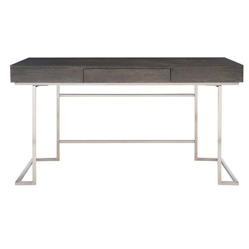 Uttermost Claude Contemporary Wood and Steel Desk in Gray Finish