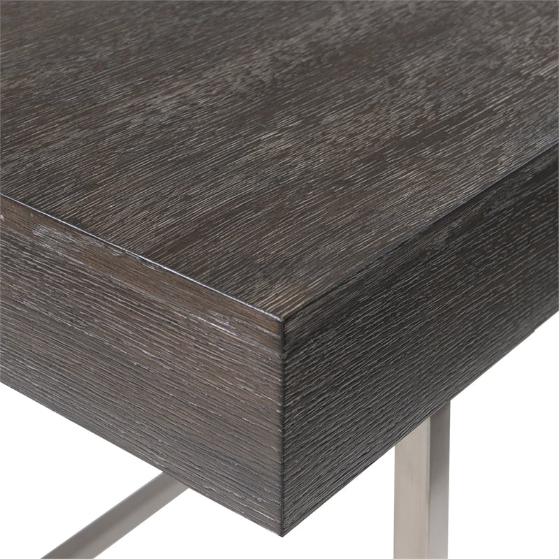 Uttermost Claude Contemporary Wood and Steel Desk in Gray Finish