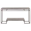 Uttermost Clea Contemporary Stainless Steel and MDF Wood Console Table in Gray