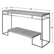 Uttermost Clea Contemporary Stainless Steel and MDF Wood Console Table in Gray