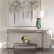 Uttermost Clea Contemporary Stainless Steel and MDF Wood Console Table in Gray
