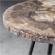 Uttermost Mircea Contemporary Metal Accent Table in Black/Woodtone