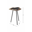 Uttermost Mircea Contemporary Metal Accent Table in Black/Woodtone