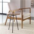 Uttermost Mircea Contemporary Metal Accent Table in Black/Woodtone