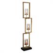 Uttermost Cielo Contemporary Steel and Glass Floor Lamp in Black/Gold