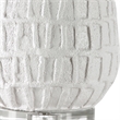 Uttermost Caelina Steel Ceramic Crystal and Fabric Table Lamp in White
