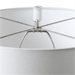Uttermost Caelina Steel Ceramic Crystal and Fabric Table Lamp in White