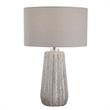 Uttermost Pikes Ceramic Steel and Crystal Table Lamp in Brown and White