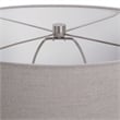 Uttermost Pikes Ceramic Steel and Crystal Table Lamp in Brown and White