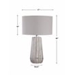 Uttermost Pikes Ceramic Steel and Crystal Table Lamp in Brown and White