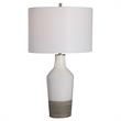 Uttermost Dakota Transitional Ceramic and Steel Table Lamp in White