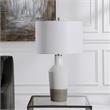 Uttermost Dakota Transitional Ceramic and Steel Table Lamp in White