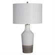 Uttermost Dakota Transitional Ceramic and Steel Table Lamp in White