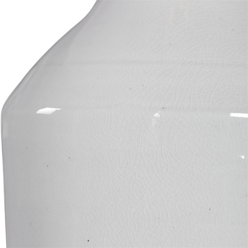 Uttermost Dakota Transitional Ceramic and Steel Table Lamp in White