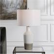 Uttermost Dakota Transitional Ceramic and Steel Table Lamp in White