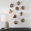 Uttermost Pebbles Contemporary Wood Wall Decor in Natural (Set of 9)