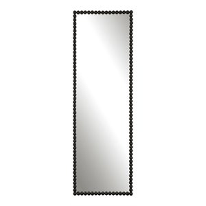 uttermost serna contemporary iron metal and mdf tall mirror in black