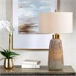 Uttermost Western Sky Ceramic and Fabric Table Lamp in Blue/Bronze