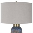 Uttermost Western Sky Ceramic and Fabric Table Lamp in Blue/Bronze