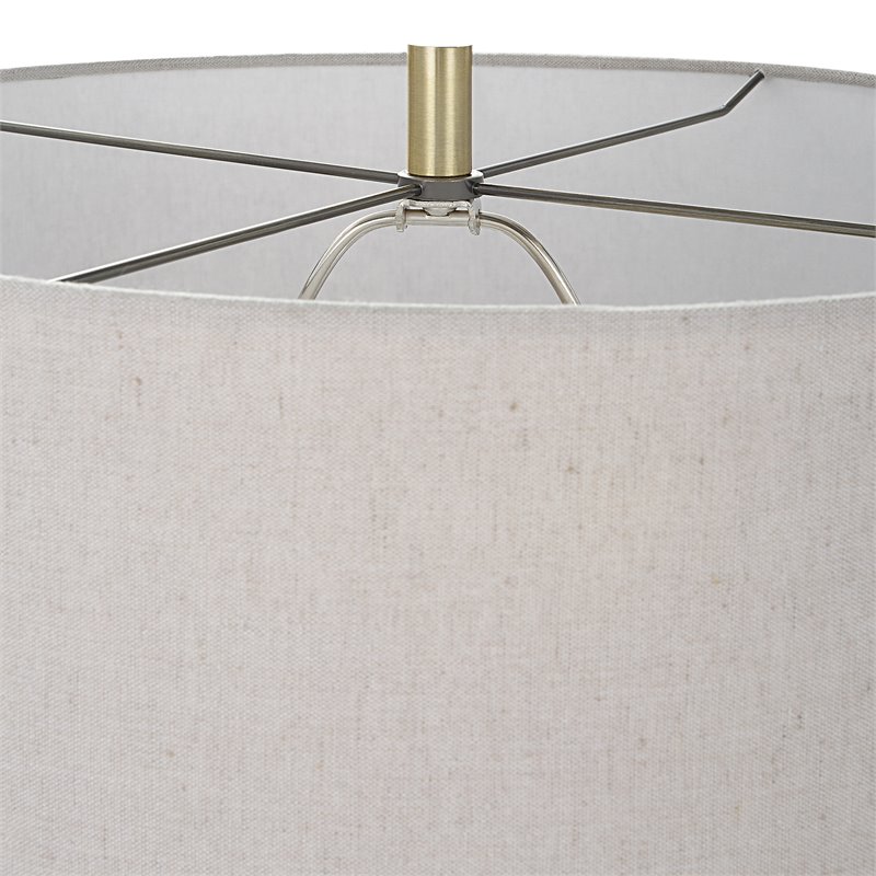 Uttermost Western Sky Ceramic and Fabric Table Lamp in Blue/Bronze