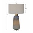 Uttermost Western Sky Ceramic and Fabric Table Lamp in Blue/Bronze