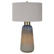 Uttermost Western Sky Ceramic and Fabric Table Lamp in Blue/Bronze