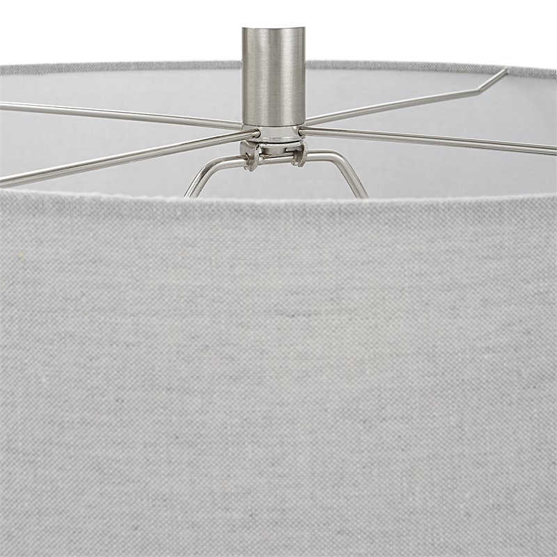 Uttermost Twilight Contemporary Ceramic and Fabric Table Lamp in Black