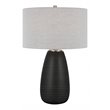 Uttermost Twilight Contemporary Ceramic and Fabric Table Lamp in Black