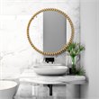 Uttermost Byzantine Round Contemporary Iron Metal and MDF Mirror in Gold