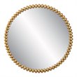 Uttermost Byzantine Round Contemporary Iron Metal and MDF Mirror in Gold