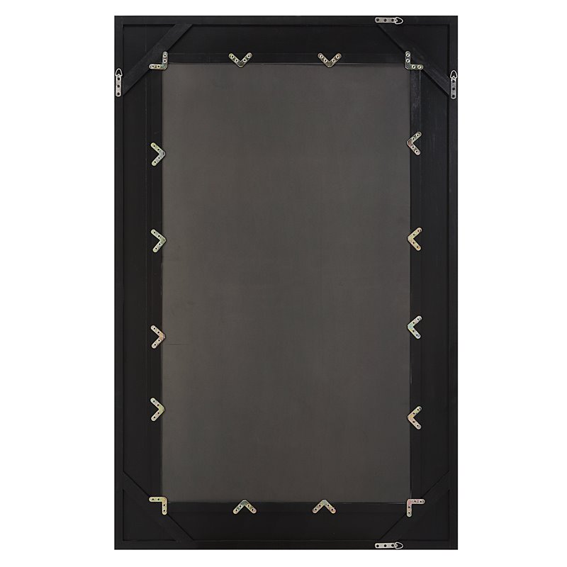 uttermost everest contemporary wood and glass mirror in black