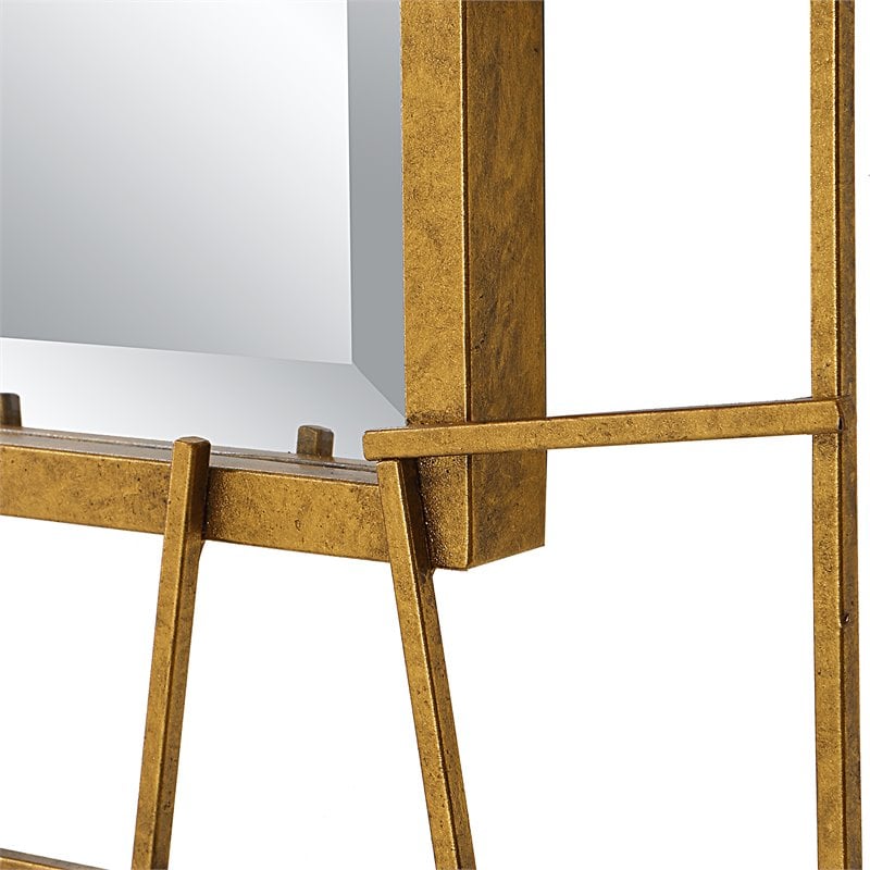 Uttermost Townsend Contemporary Iron and MDF Mirror in Gold Finish