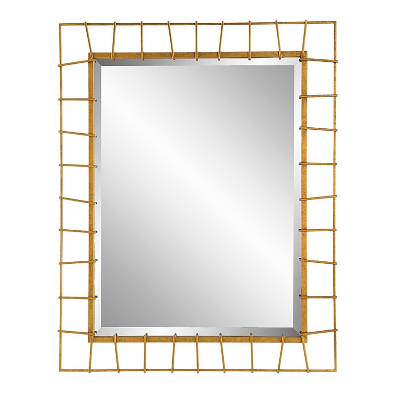 Uttermost Townsend Contemporary Iron and MDF Mirror in Gold Finish