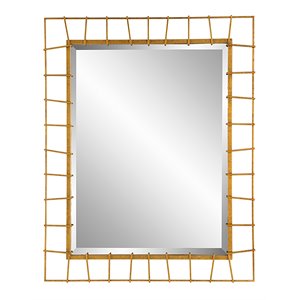 uttermost townsend contemporary iron and mdf mirror in gold finish