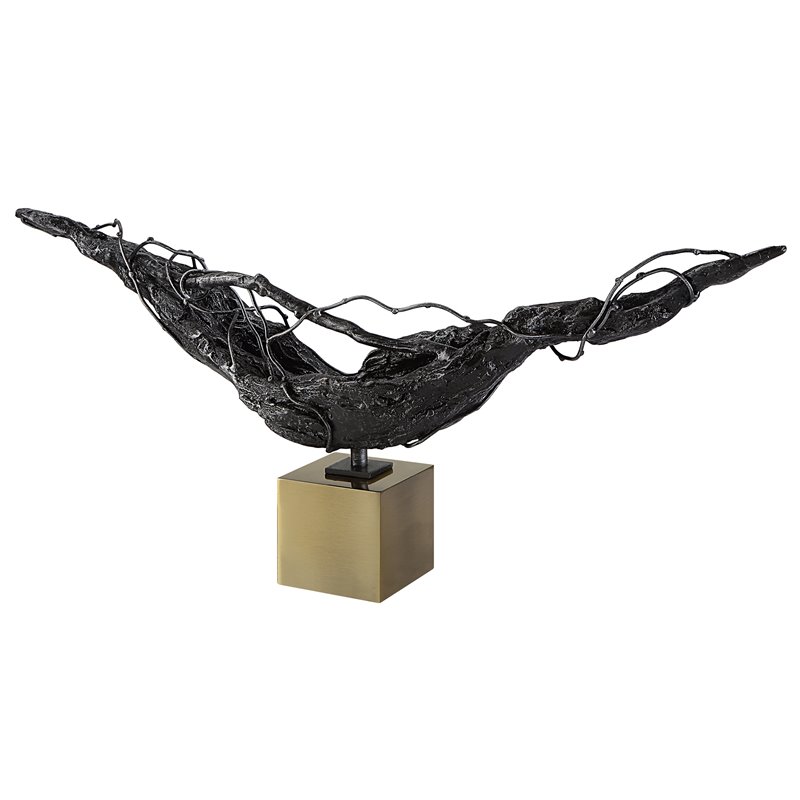 Uttermost Tranquility Cast Iron Abstract Sculpture in Brass and Bronze