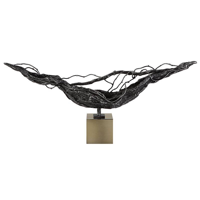 Uttermost Tranquility Cast Iron Abstract Sculpture in Brass and Bronze